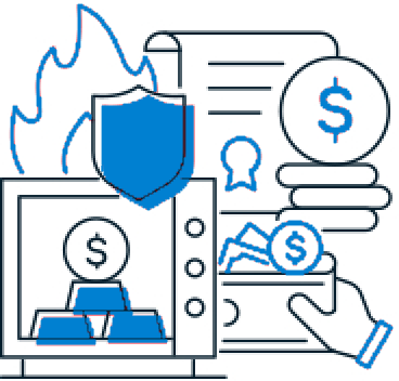 Image of money on fire